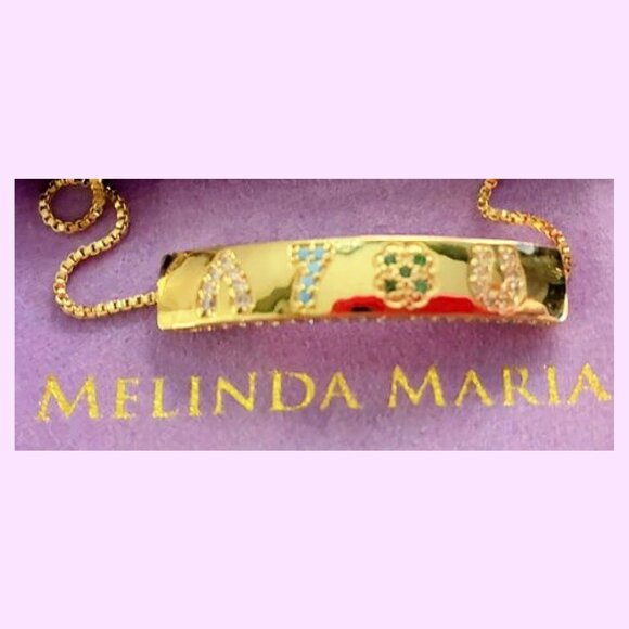 Melinda Maria Pave Bar Adjustable Friendship Bracelet - Picture 2 of 2